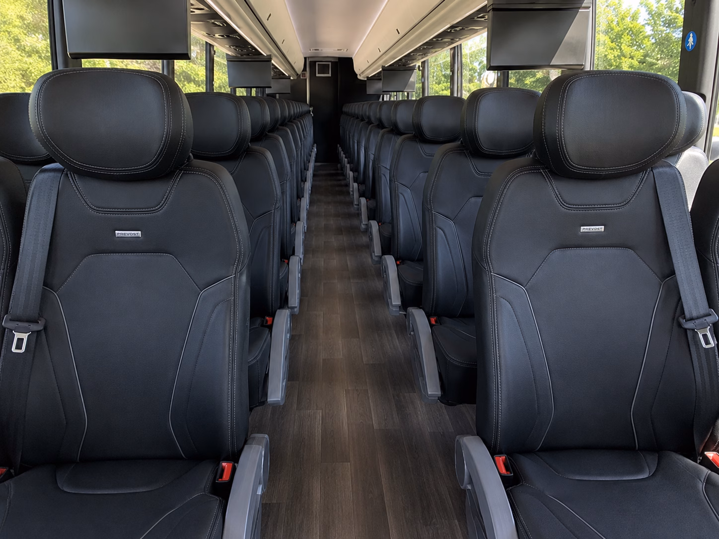 newport beach charter bus interior